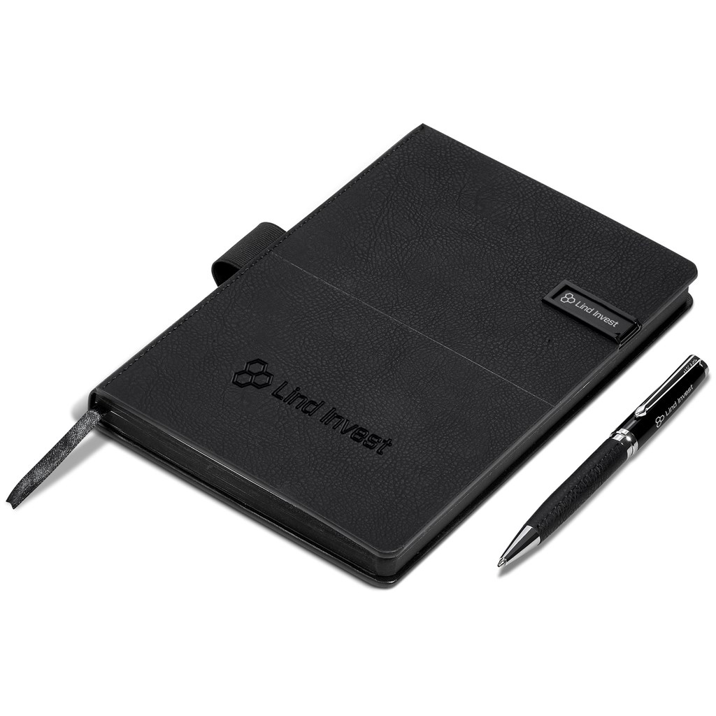 Alex Varga Corinthia Flash Drive Notebook & Pen Set - 32GB - Image 4