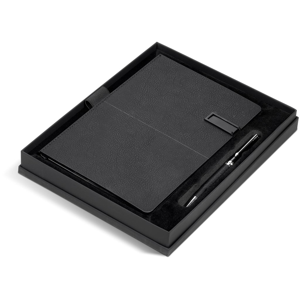 Alex Varga Corinthia Flash Drive Notebook & Pen Set - 32GB - Image 2