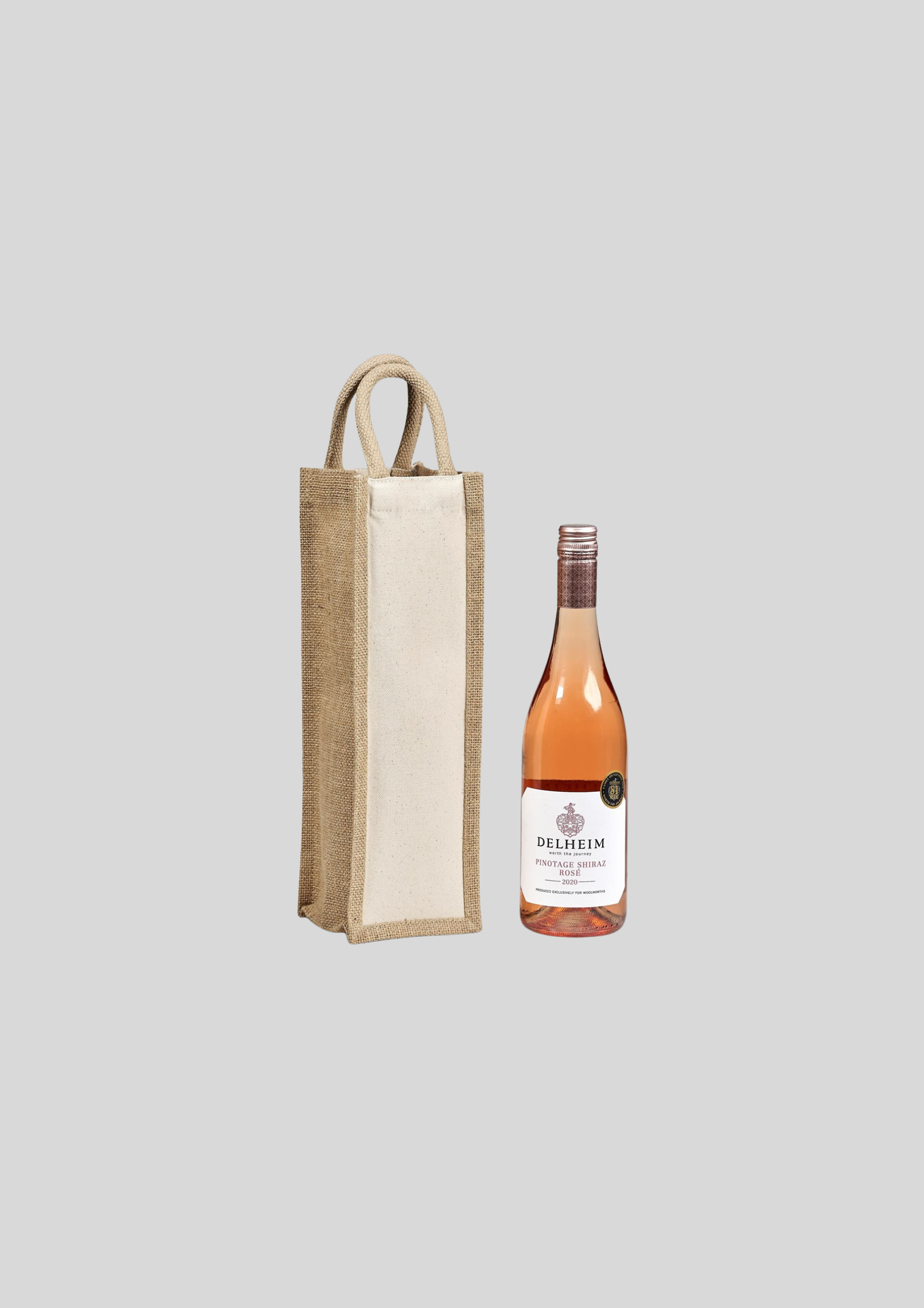 Okiyo Inshu Jute & Cotton Wine Tote - Image 3