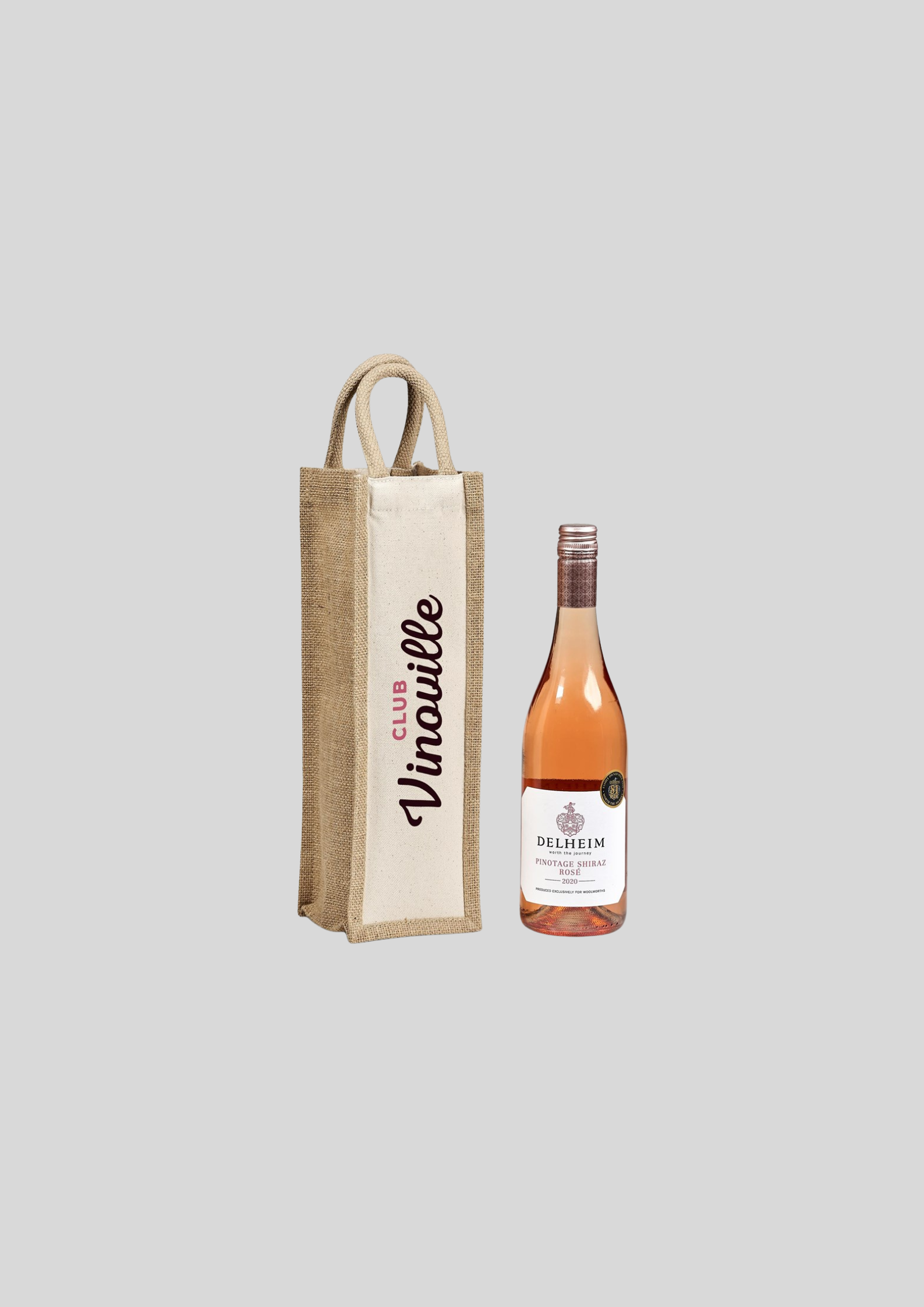 Okiyo Inshu Jute & Cotton Wine Tote - Image 2