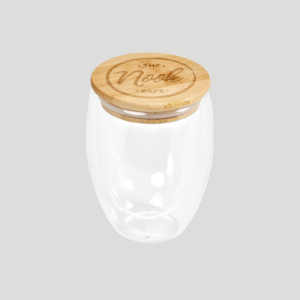 Okiyo Moco Glass & Bamboo Double-Wall Cup - 350ml