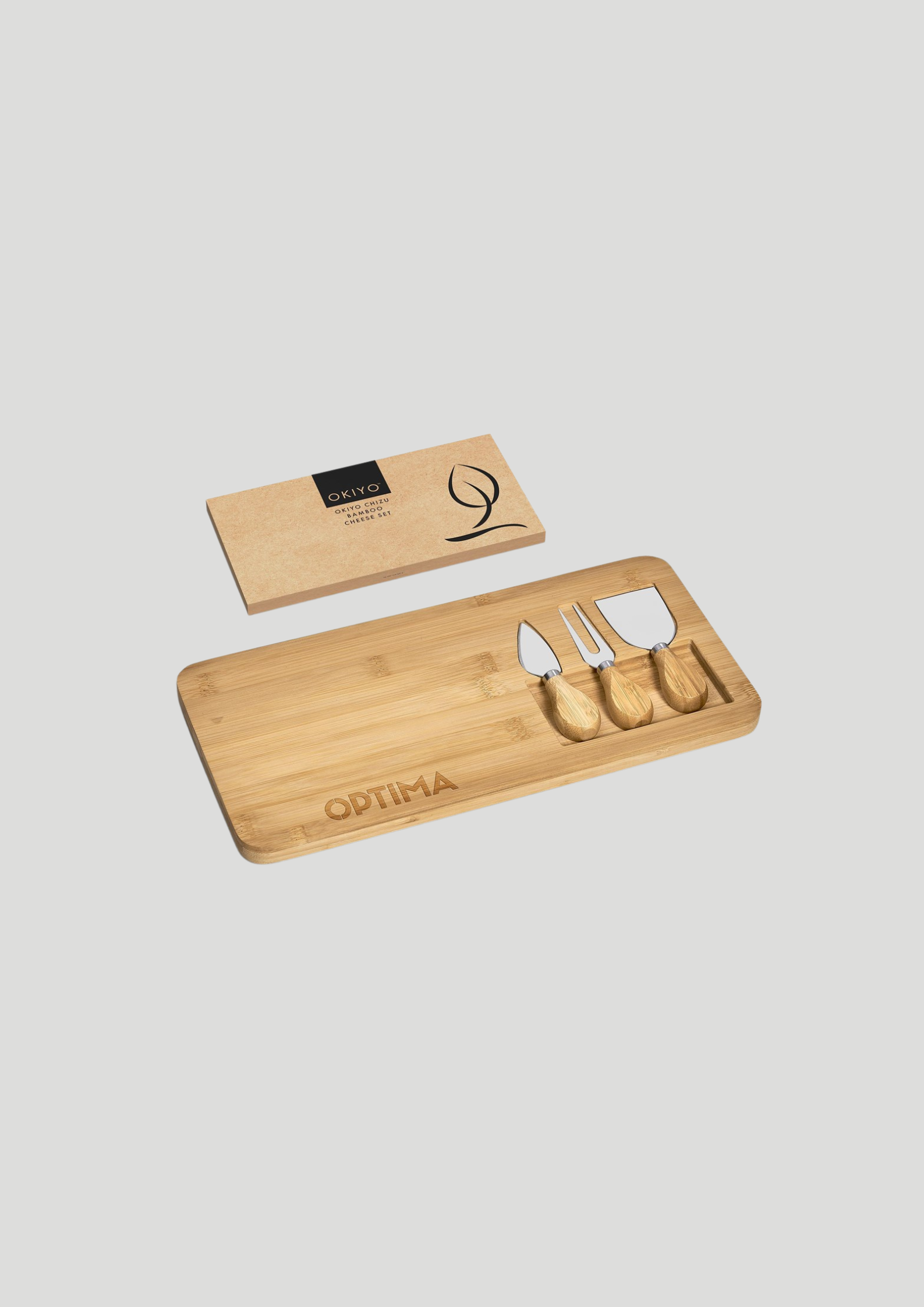 Okiyo Chizu Bamboo Cheese Board Set