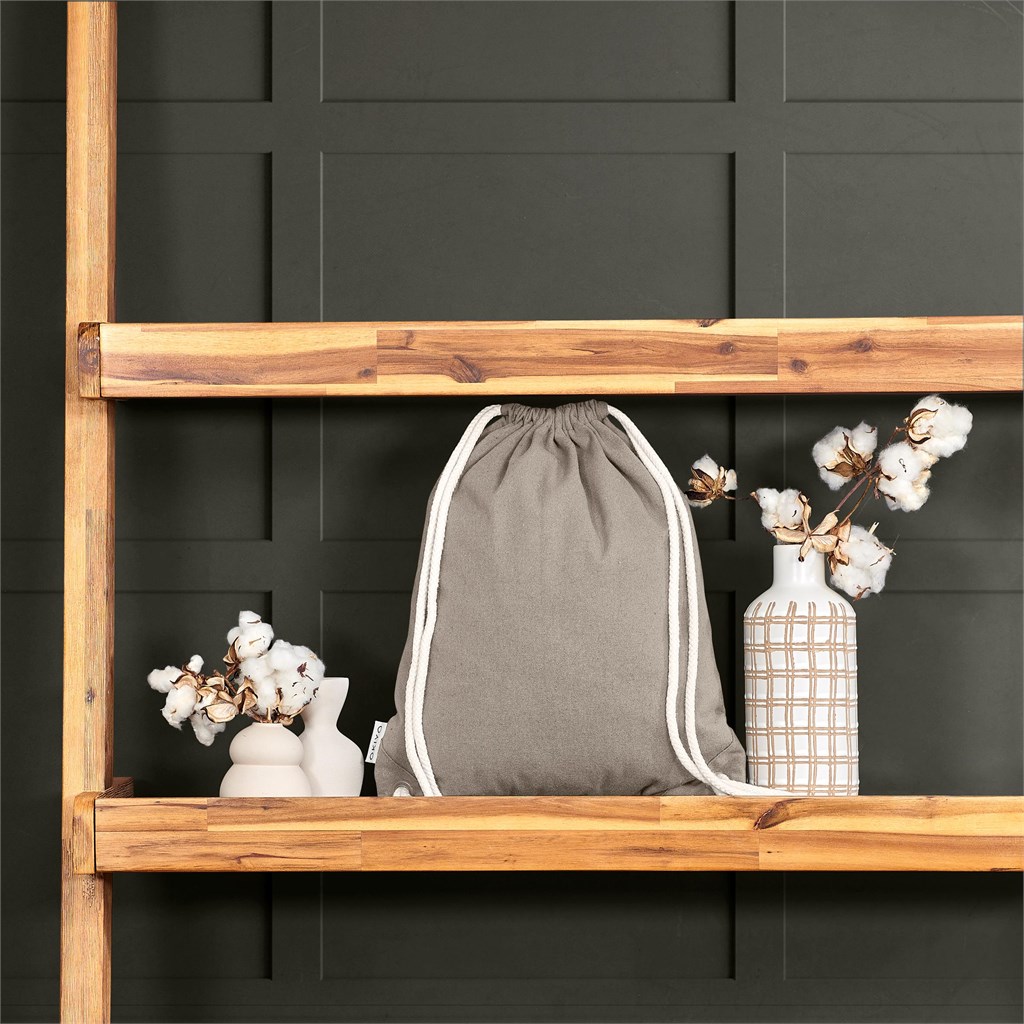 Okiyo Kinchaku Recycled Canvas Drawstring Bag - Image 2