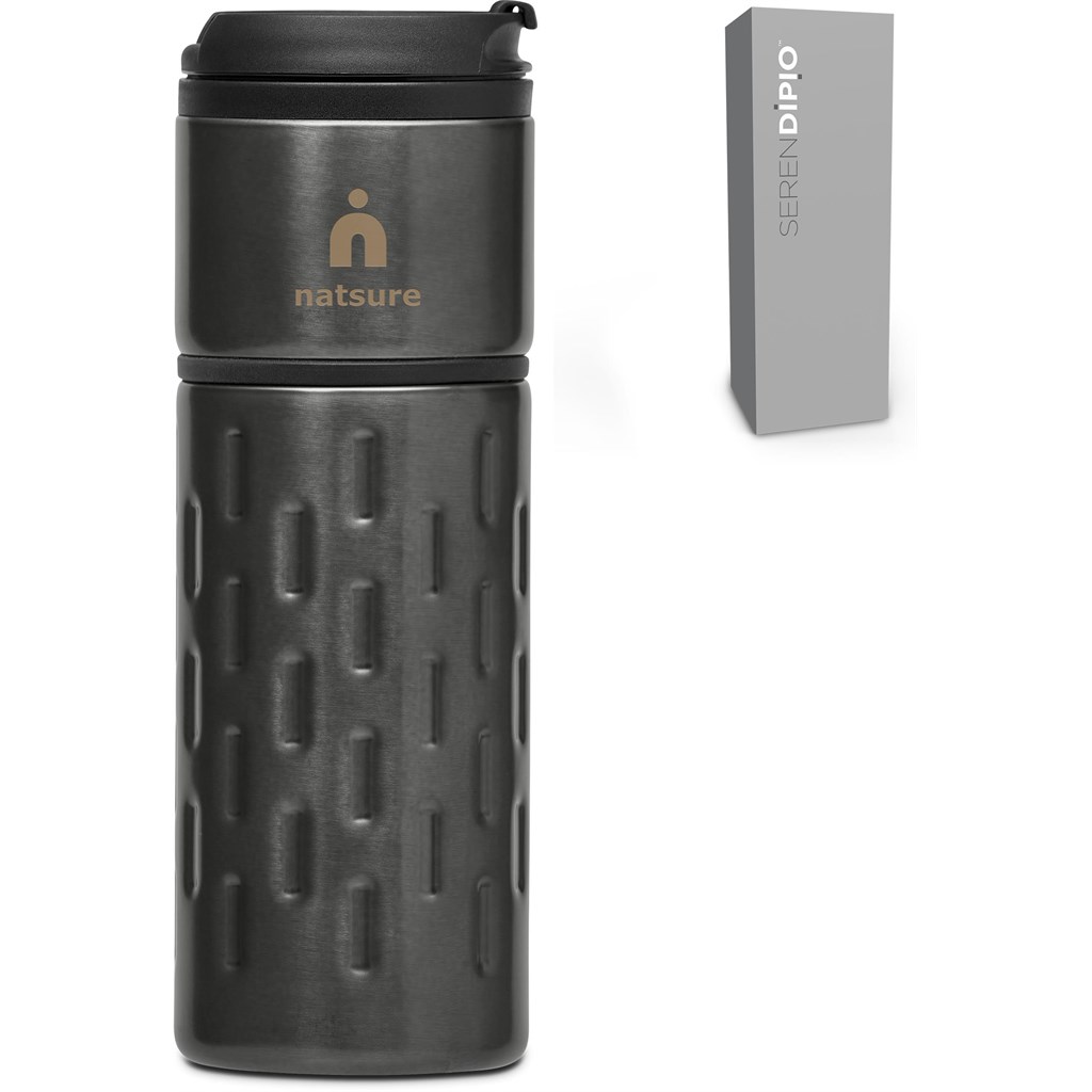 Serendipio Binary Stainless Steel & Plastic Double-Wall Tumbler - 450ml - Image 3