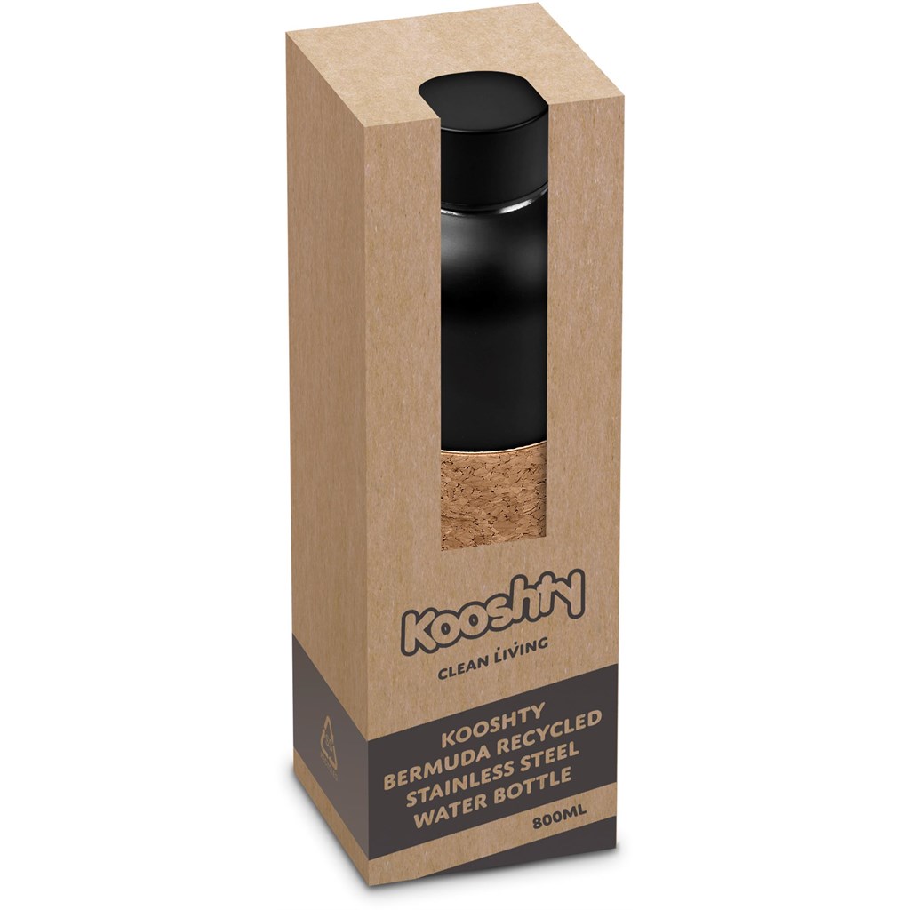 Kooshty Bermuda Kork Recycled Stainless Steel Water Bottle - 800ml - Image 18