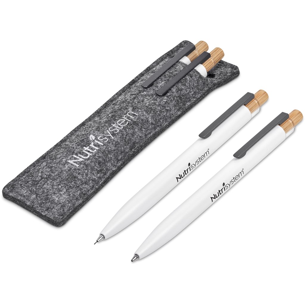 Okiyo Mimo Recycled Aluminum Ball Pen & Pencil Set - Image 4
