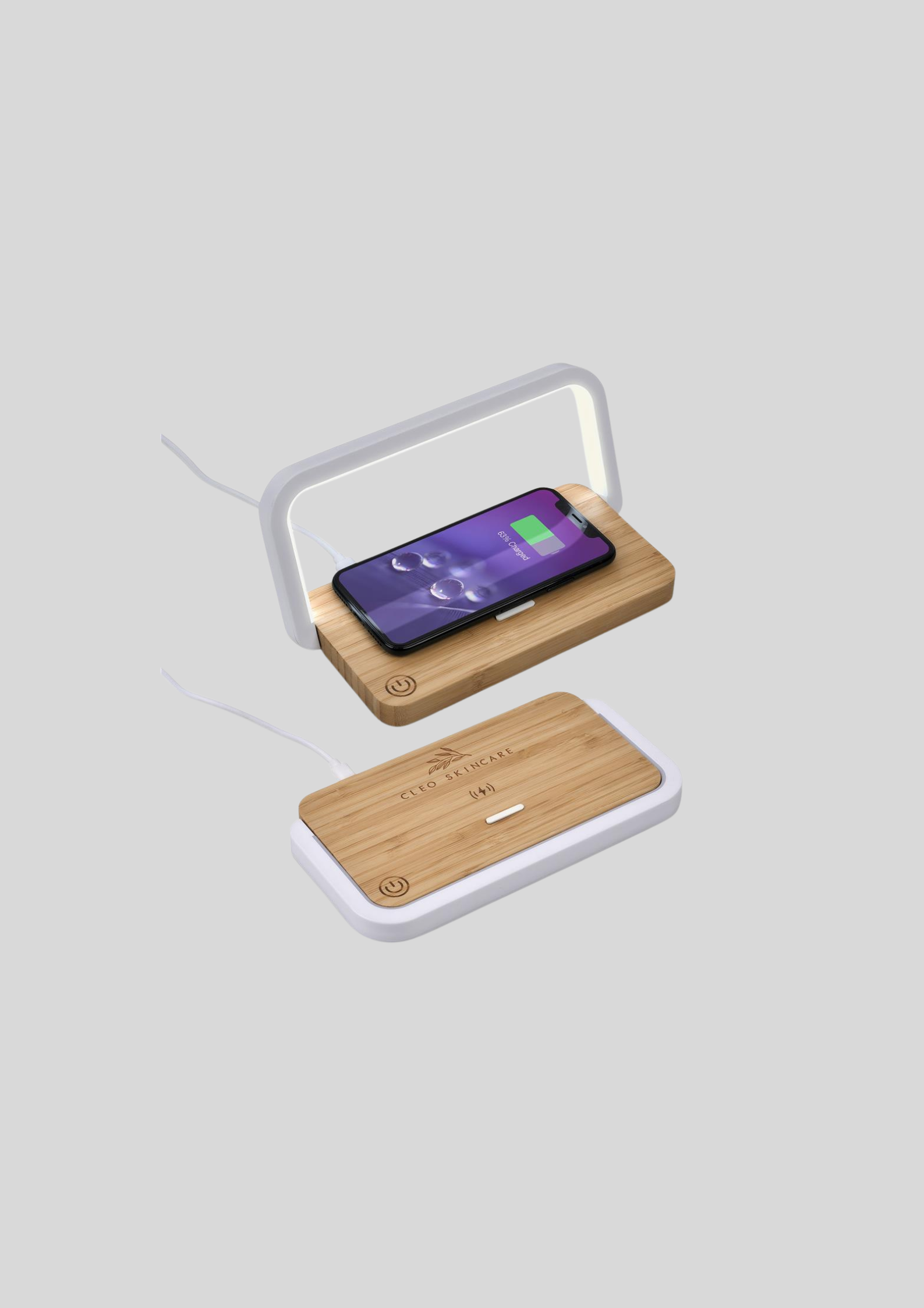 Okiyo Yoru Bamboo Wireless Charger & Night Light