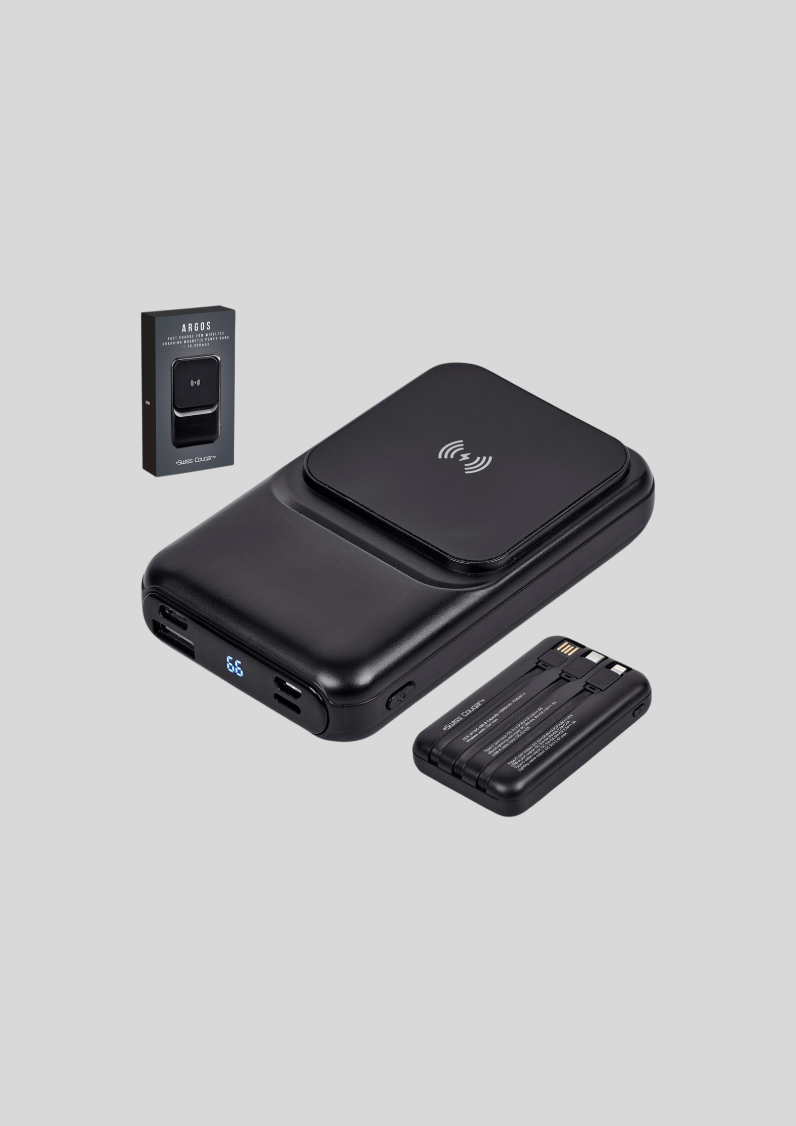 Swiss Cougar Argos Fast Charge 20W Wireless Charging Magnetic Power Bank -10,000mAh - Image 7