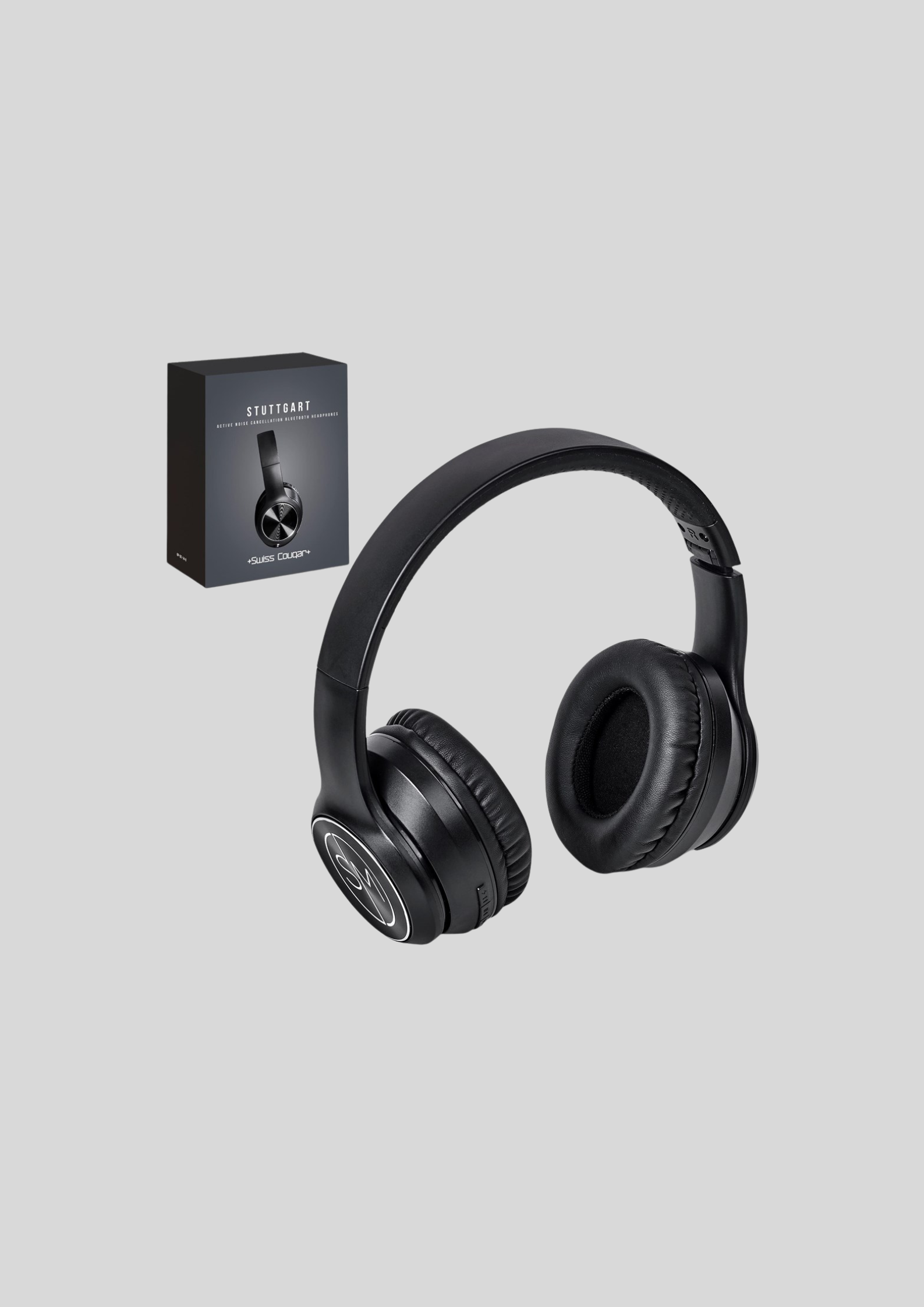 Swiss Cougar Stuttgart Active Noise-Cancelling Bluetooth Headphones