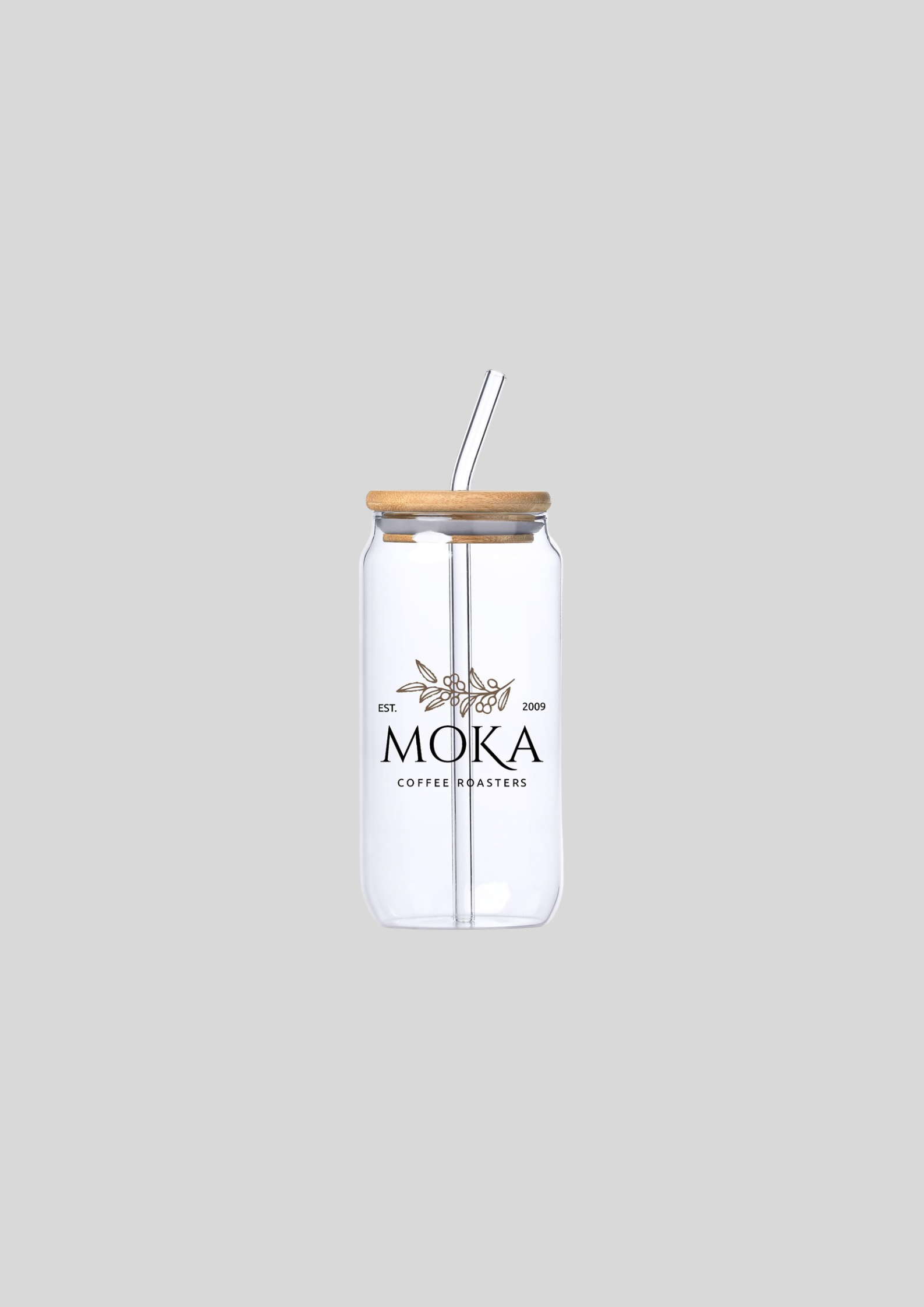 Okiyo Natsu Glass & Bamboo Tumbler & Straw - 500ml